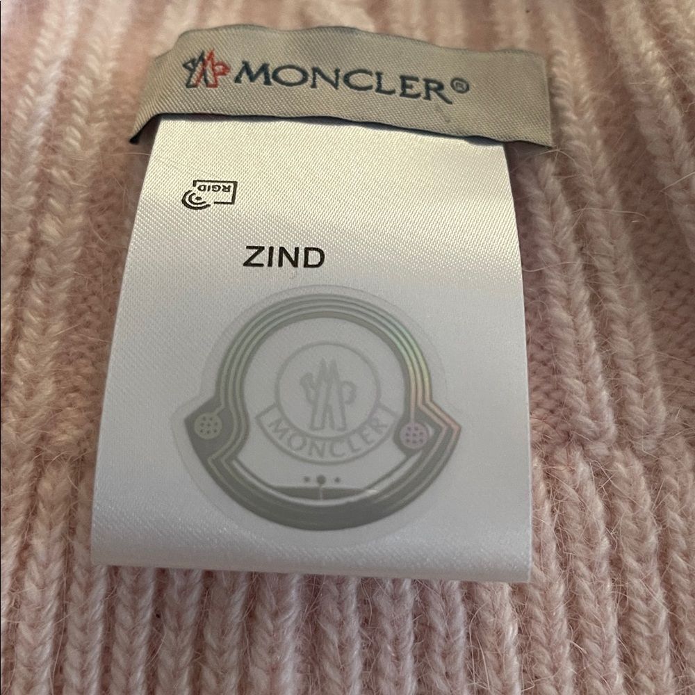 Moncler blush color Ribbed Knit Beanie - Picture 2 of 2